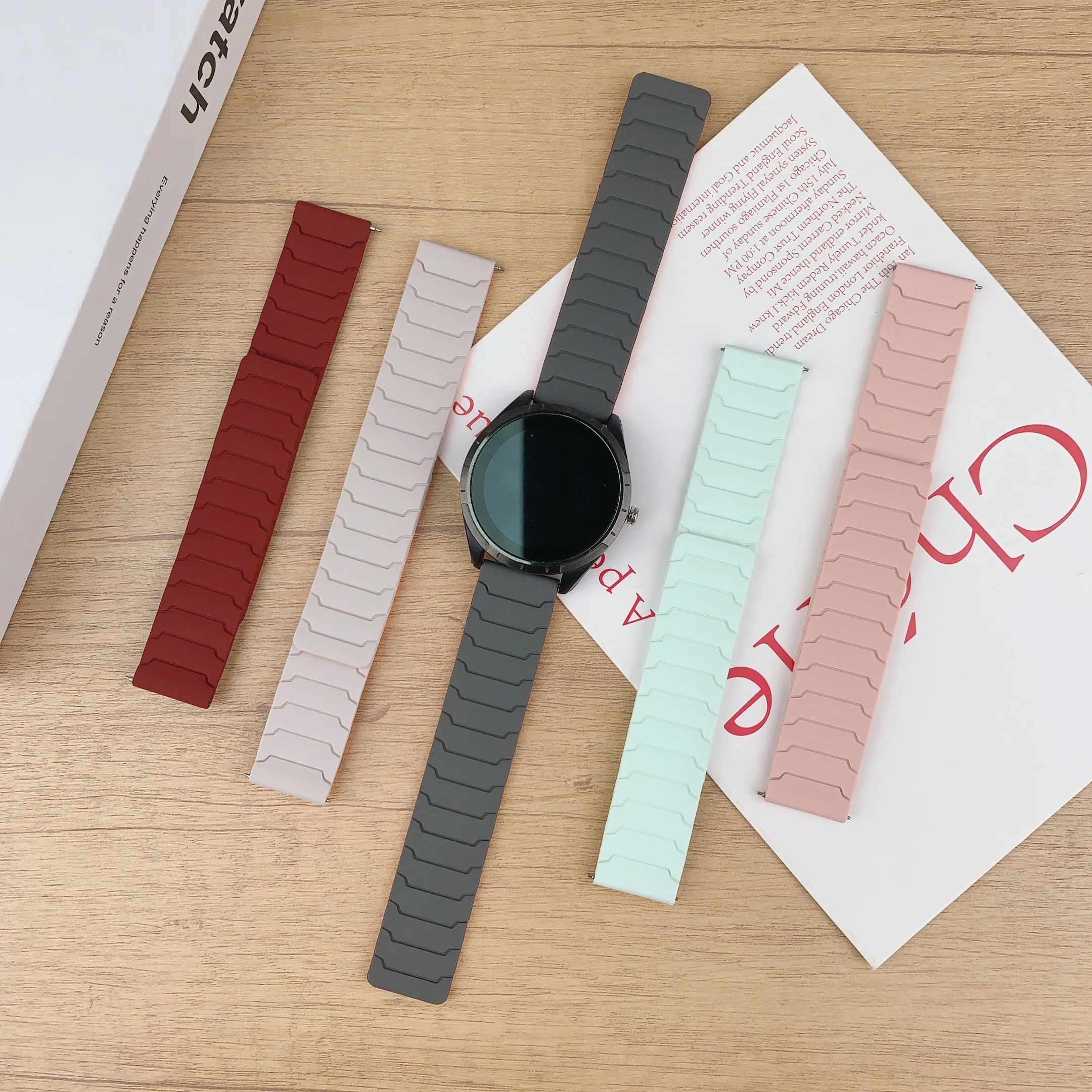 22mm Magnetic Silicone Strap for Amazfit Helio Sports for Amazfit Balacne/Cheetah Pro/BIP 6 5/GTR4 22mm watch straps Accessories