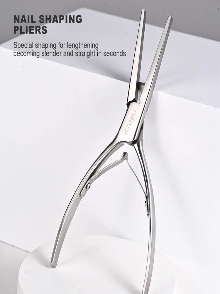 KANIU Acrylic Nail Shaping Pliers Stainless Steel Nail C Curve Flat Jaw Manicure Tool For Extension Nail Pliers Tips Forming