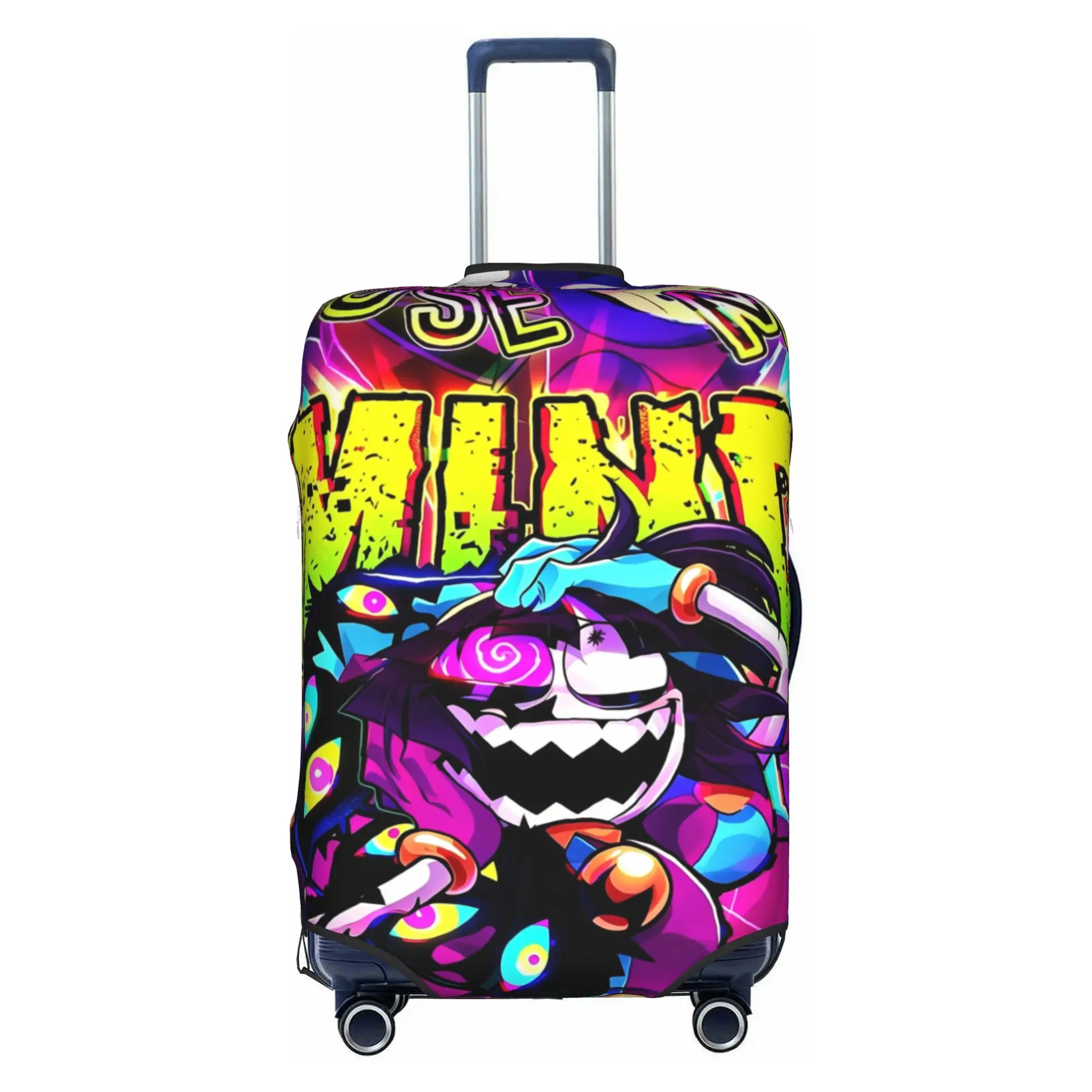 Custom Jax D-Digitals Circus Luggage Cover Protector Fashion Black Humor Anime Travel Suitcase Covers for 18-32 Inch