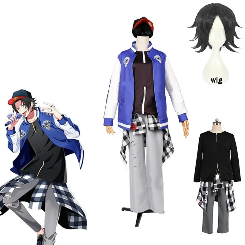 

Japanese Voice Actor Division Rap Battle Yamada Nirou Jiro Hypnosis Mic Buster Bros!!! MC.M.B Cosplay Costume wig Shirt