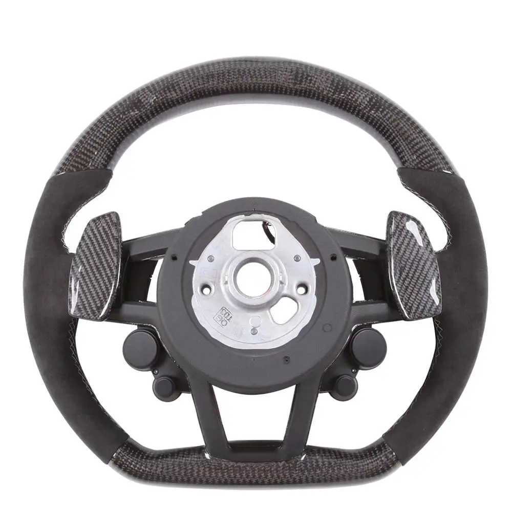 Upgrades To New Style Real Carbon Fiber Steering Wheel Fit for Audi R8  Custom Car Steering Wheel