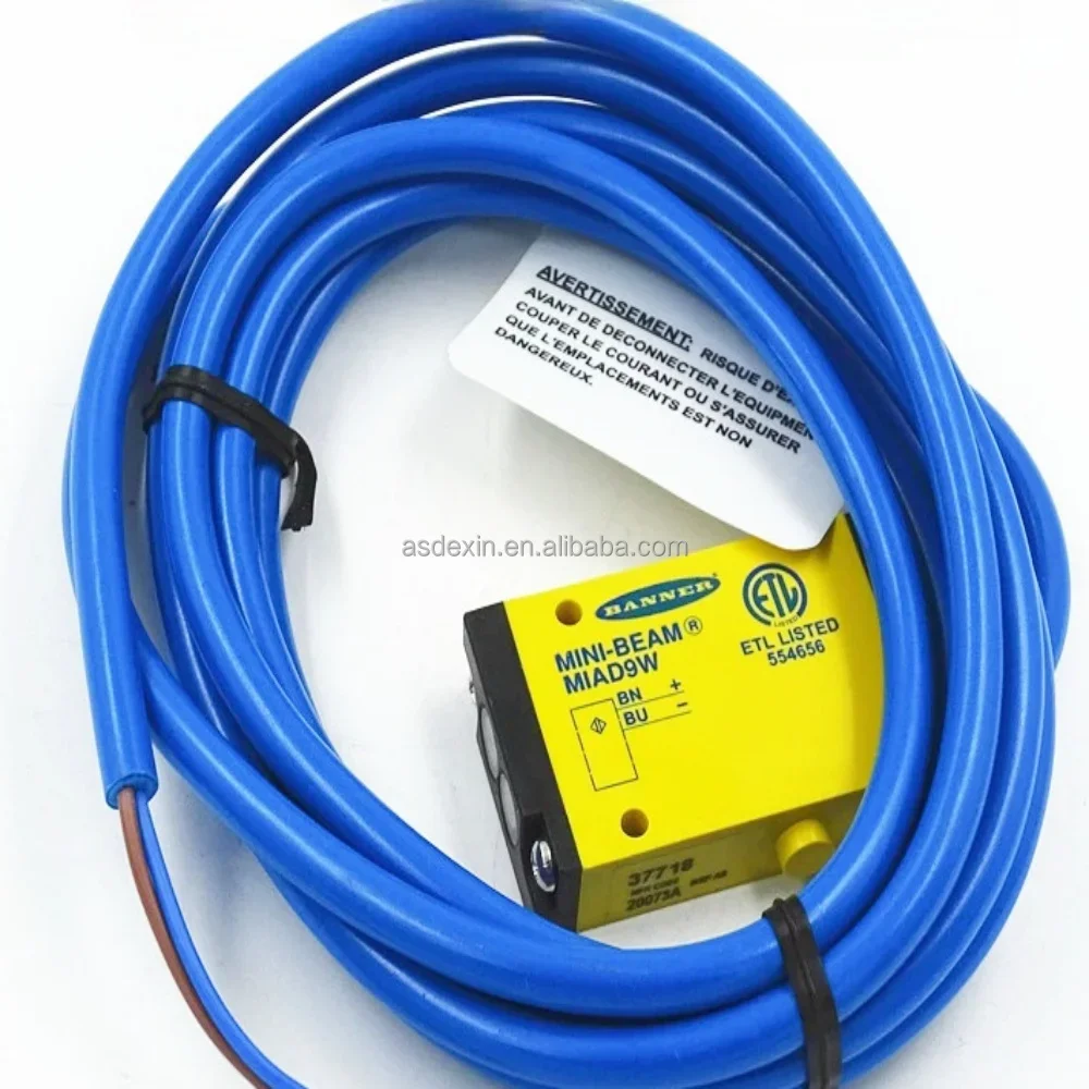 2026/High Quality Banner LED IP67 MIAD9W Photoelectric Sensor for Industrial Equipment