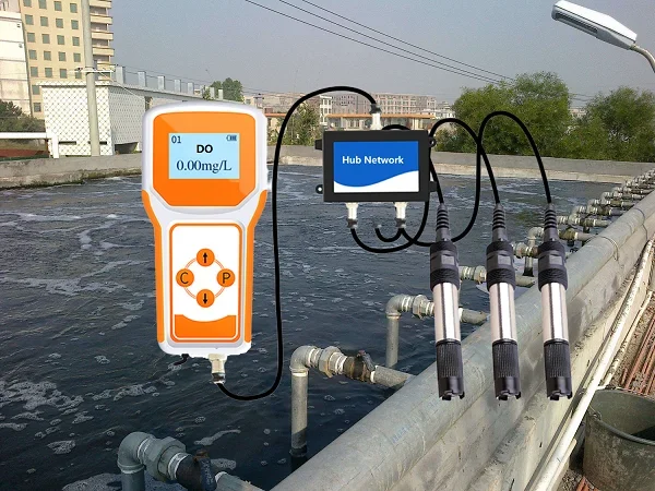 Portable Type Polarography With Screen Online RS485 4G WIFI LORA LORAWAN Fish Farm Water Dissolved Oxygen Sensor