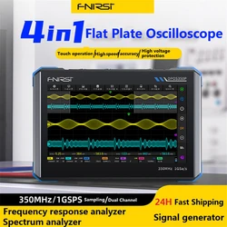 FNIRSI DPOS350P 4in1 Tablet Oscilloscope 2 Channel 350MHz Signal Generator 50MHz Spectrum Analyzer Frequency Response Analyzer