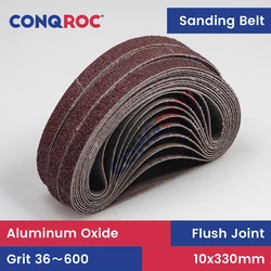 30 Pieces 10x330mm Sanding Belts Aluminum Oxide 3/8
