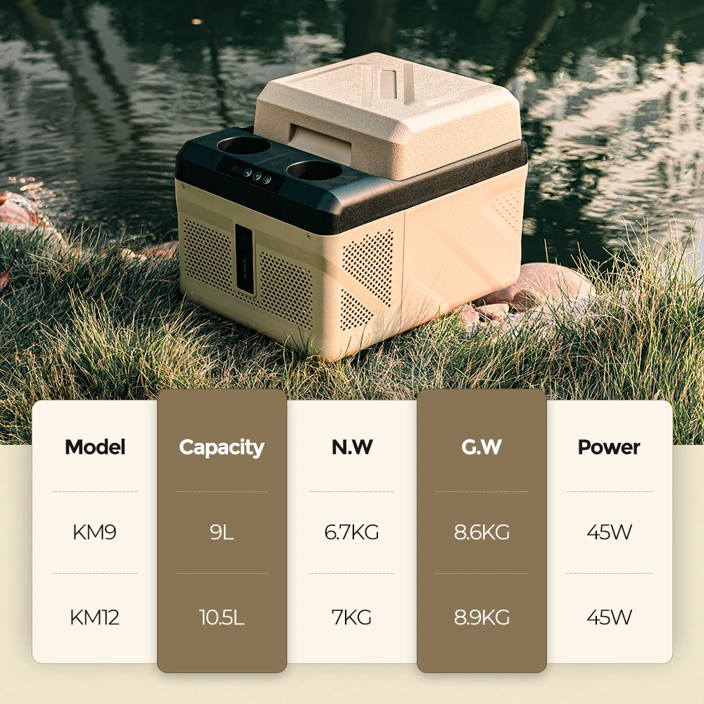 Camping Refrigerator LCD Display DC 12V/24V Portable Refrigerator Mini Fridge Car Freezer For Car Home Outdoor Use