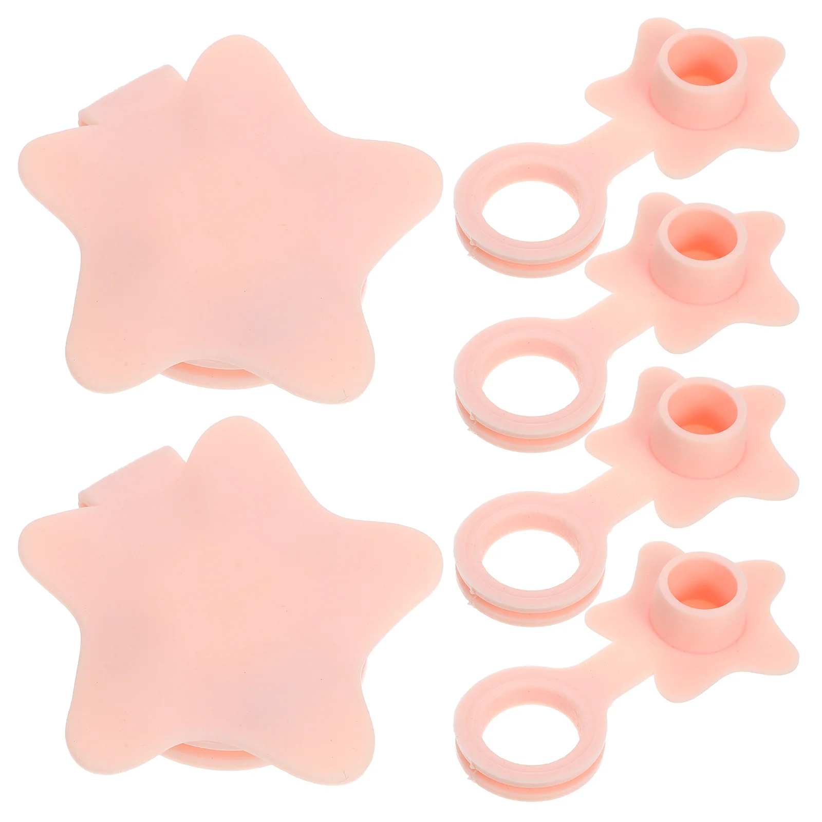 

6Pcs Silicone Bathtub Drain Stoppers Star Shape Bathroom Sink Stopper Plug Bathtub Accessories Drain Plug Replacement