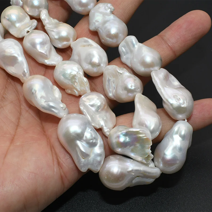 1strand Grade AAA Natural Freshwater Barque Shape Pearl Beads For Necklace Making