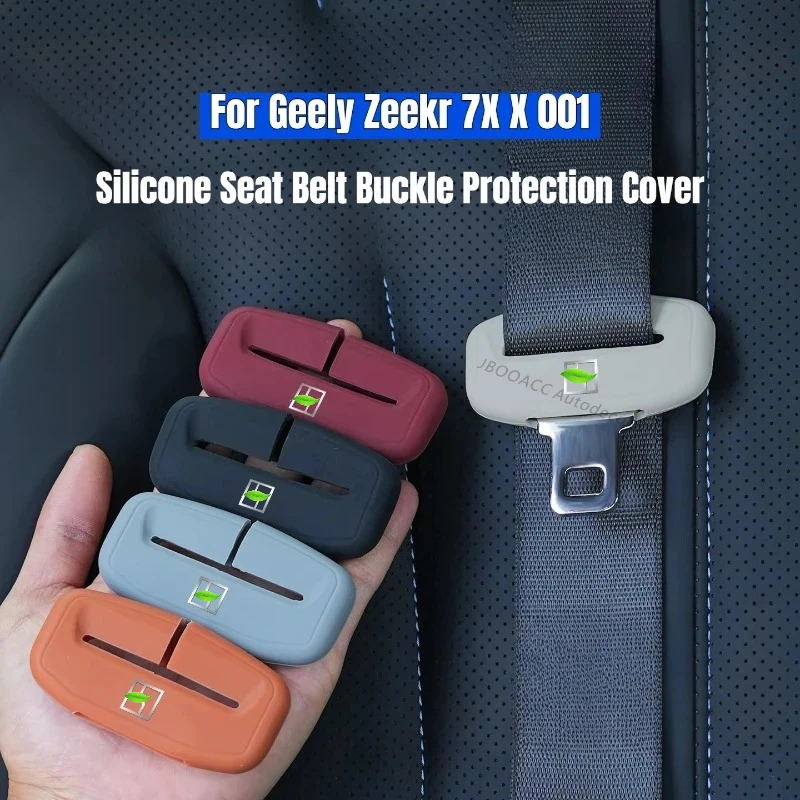 For Geely Zeekr 7X X 001 GT Refreshed Seat Belt Buckle Protection Cover Silicone Car Seat Belt Buckle Protector Cover Soft Case