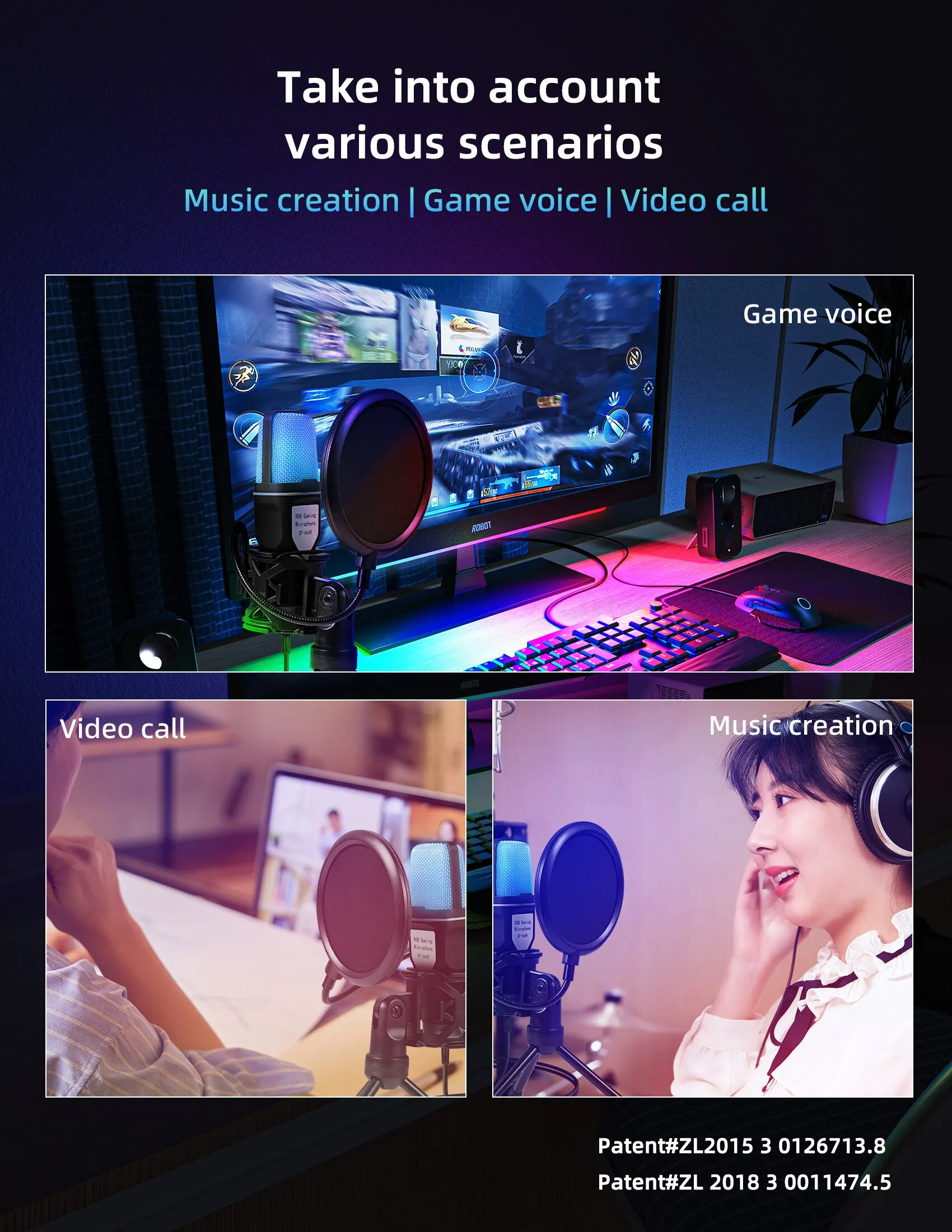USB condenser microphone kit product view 9
