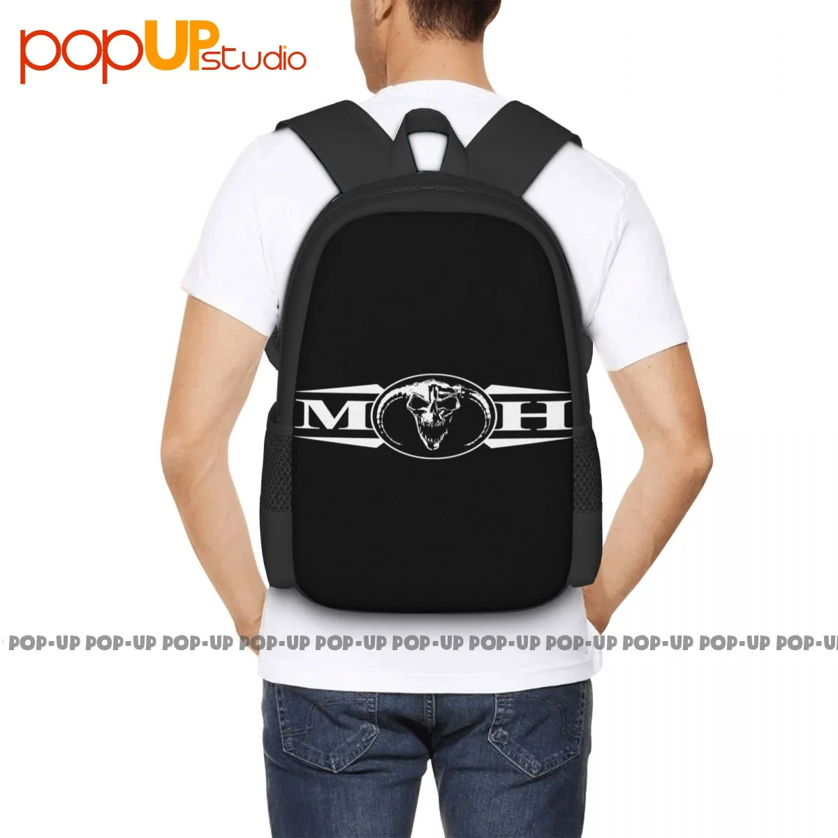 Masters Of Hardcore Logo - M.O.H Skull Backpack Large Capacity Fashion Softback Personalised Clothes Backpacks