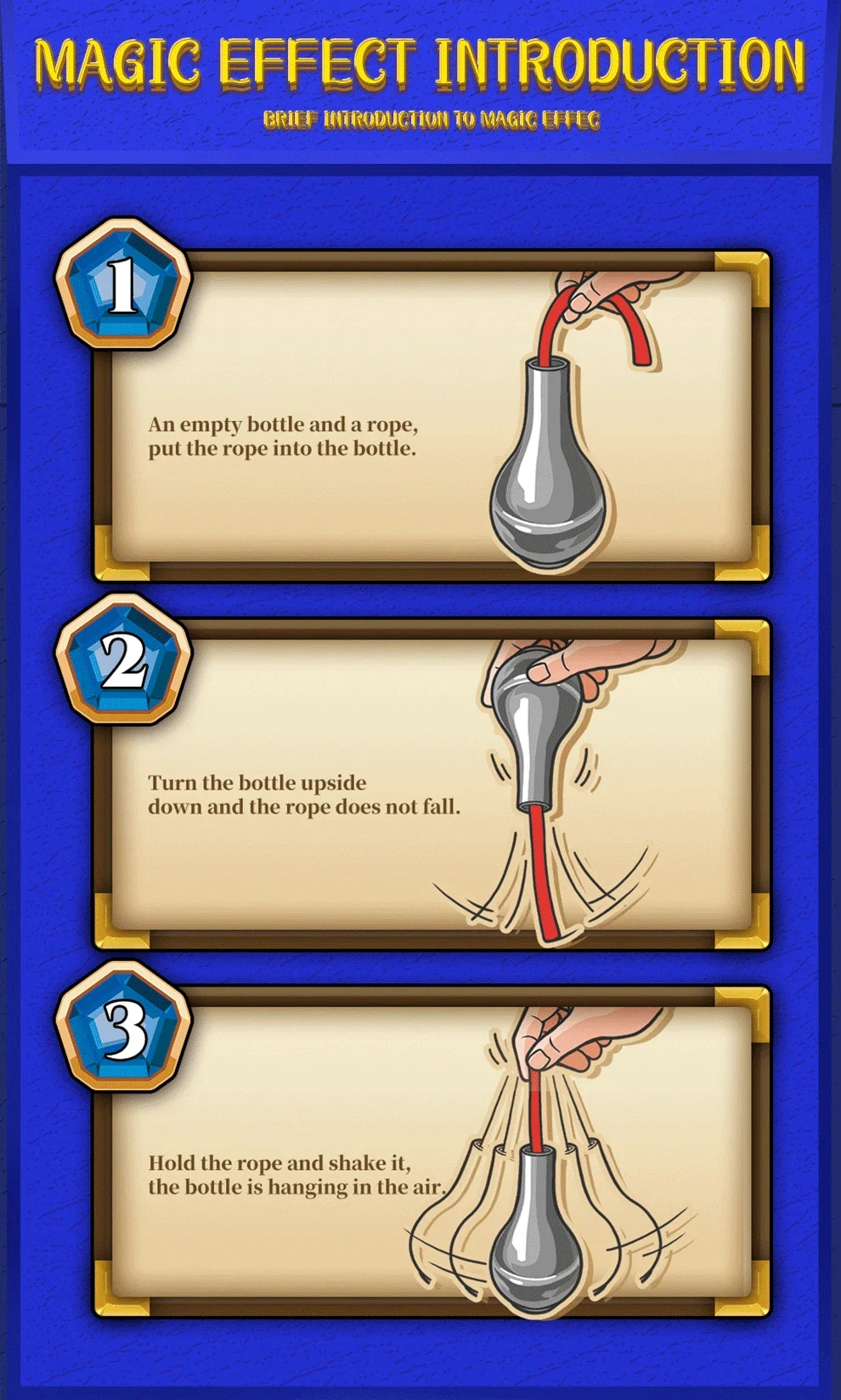 Drop Hängende Drahtflasche Connect Magic Trick Close-up Magic Lustiges Spielzeug für Kinder – Detail 1