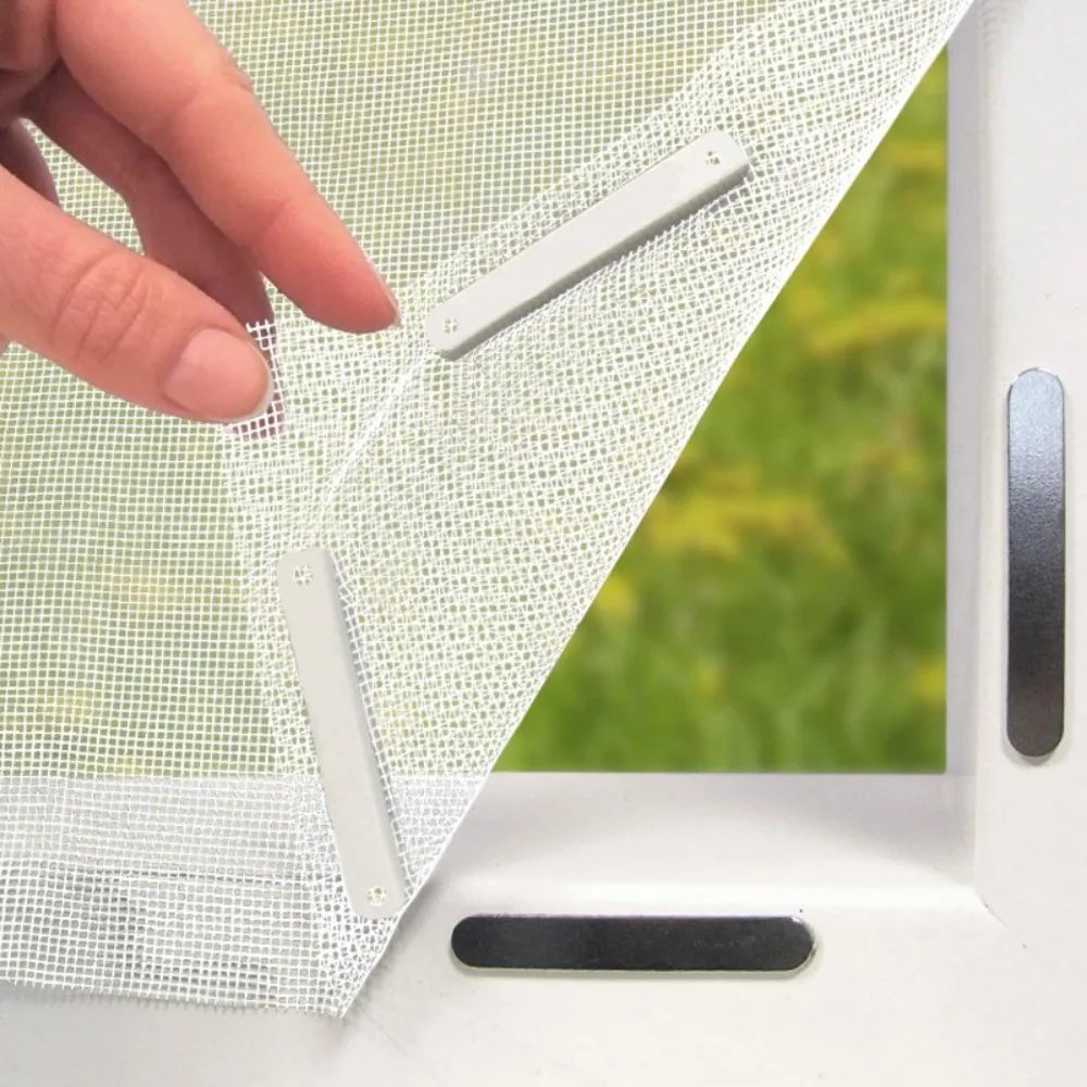 Insect Proof Magnetic Window Screen Adjustable Size Breathable Window Flyscreen with Innovative Magnetic Fastening