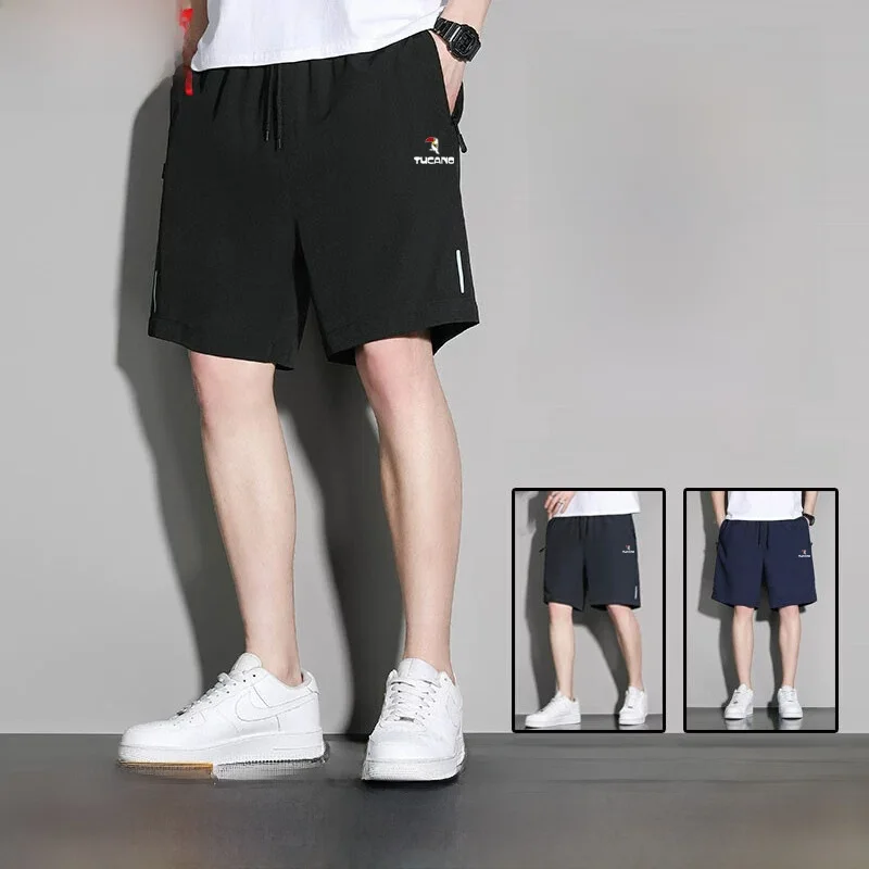 

Ice Silk Men's orts Qui Dry Sport Casual Summer Fitn Running Thin Five-Part Pants Faionable Urban Loose Fit Printed ...