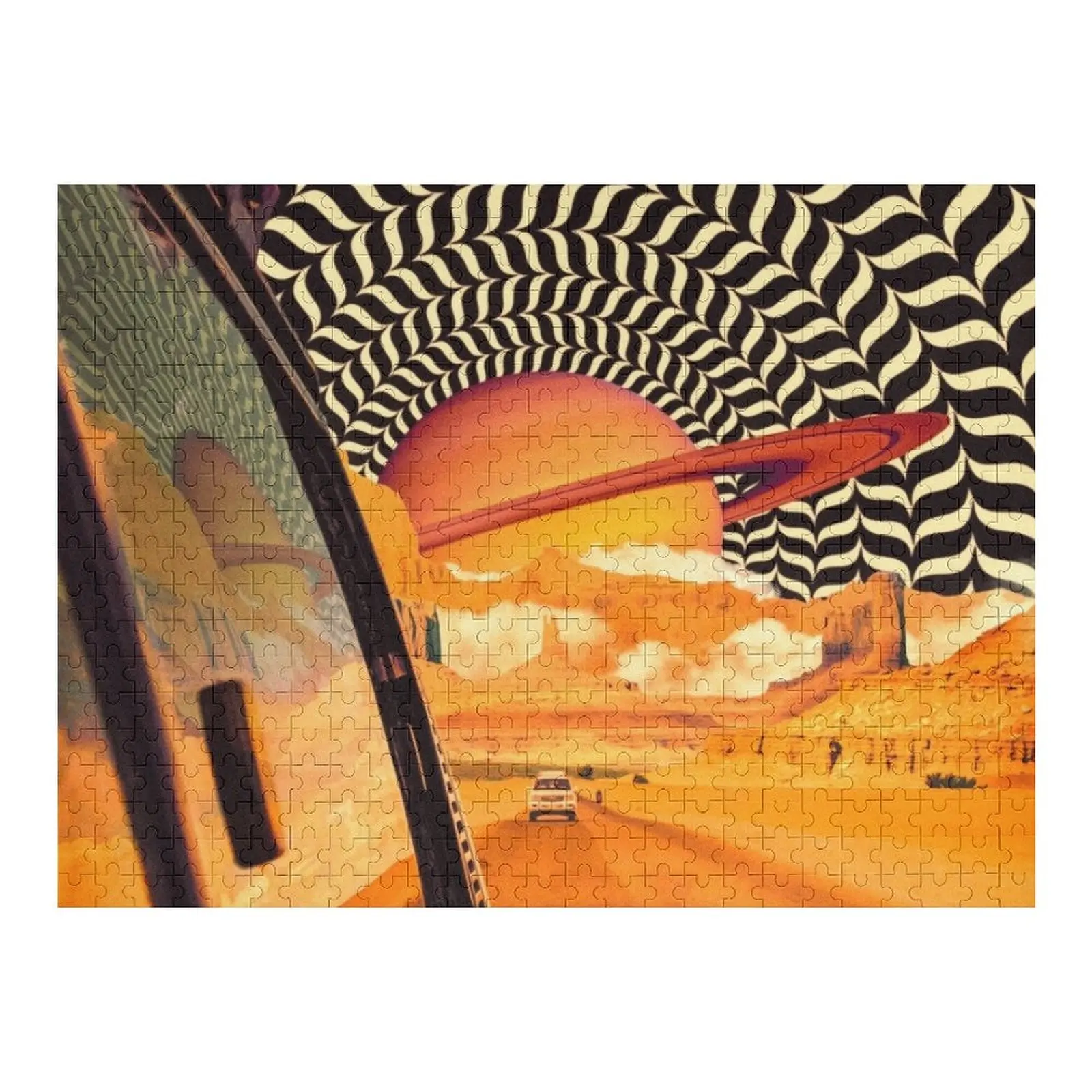 

Illusionary Road Trip 2 - OpArt Space Adventure Sci-fi Collage Art Jigsaw Puzzle Custom Gifts Jigsaw Pieces Adults Puzzle