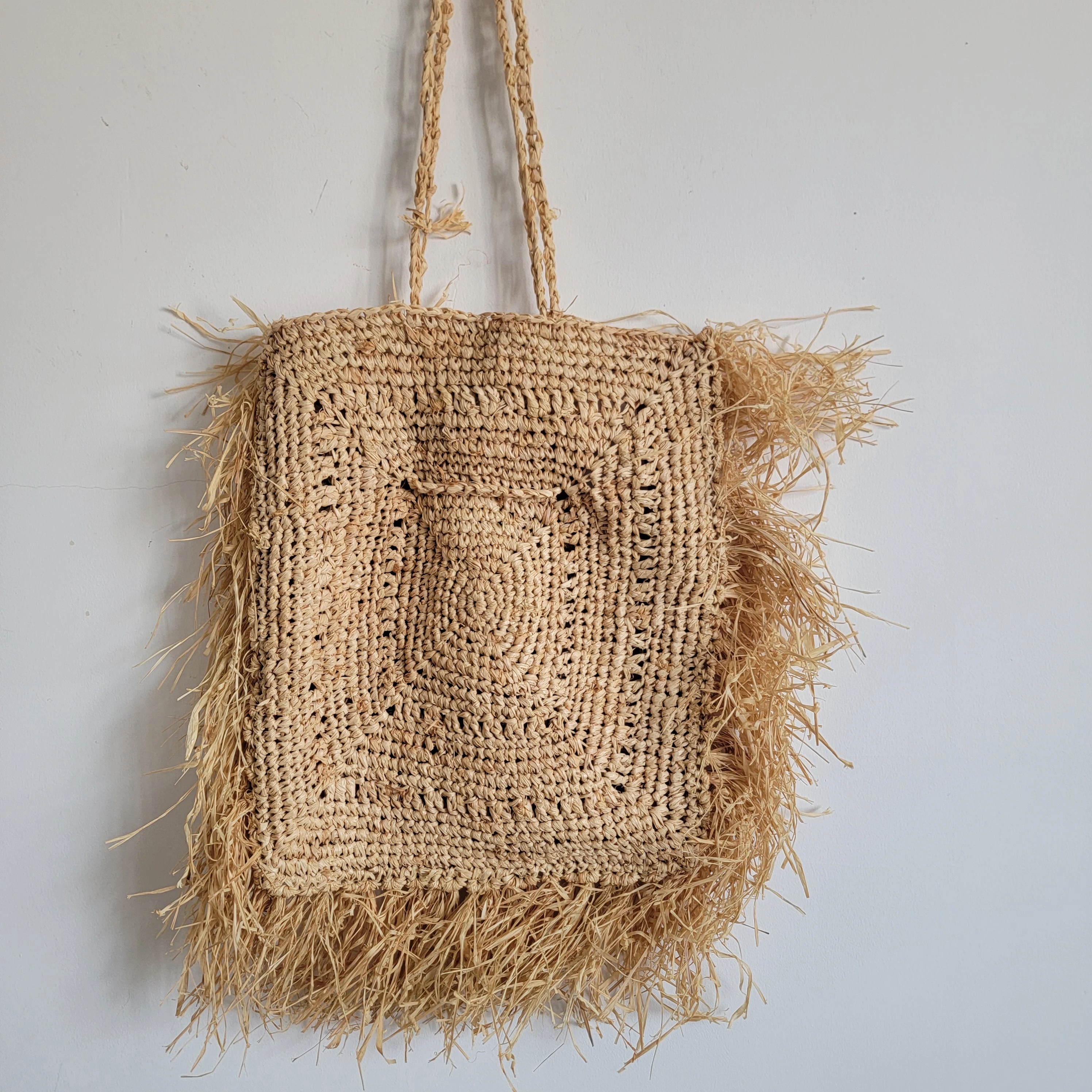 

Сумка TOTA для вязания крючком RAFFIA - ПЛЯЖНАЯ СУМКА, СУМКА для хранения RAFFIA НАТУРАЛЬНОЕ ВОЛОКНО 54*54 СМ