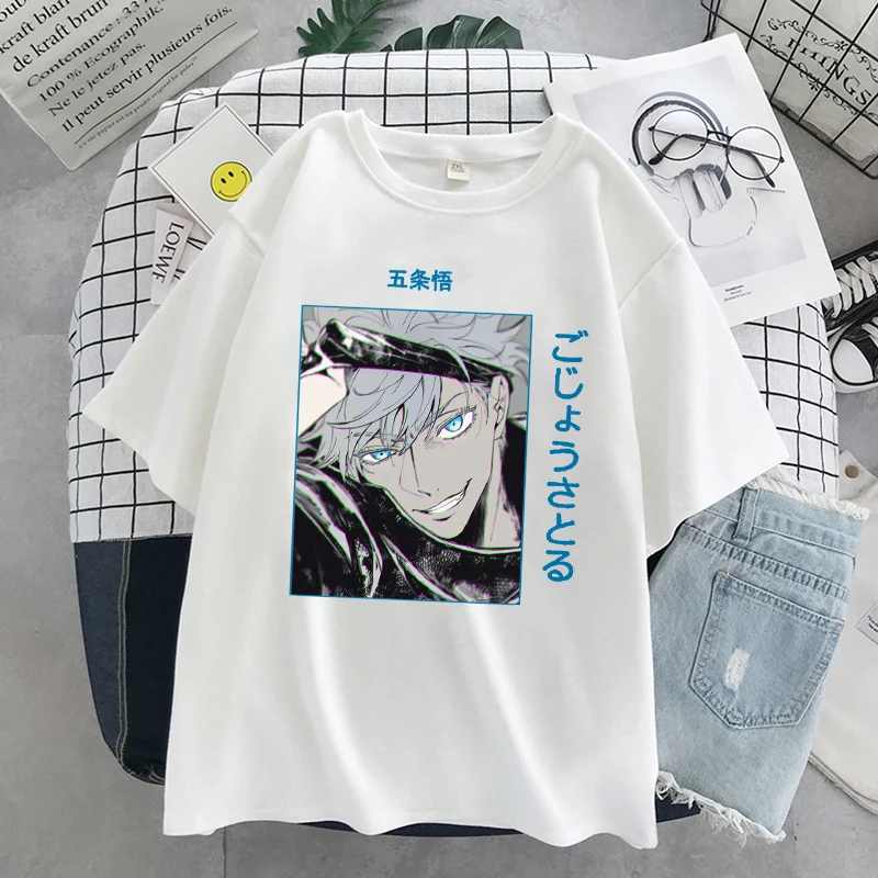 2023 Women T Shirt Japanese Harajuku Jujutsu Kaisen T-Shirt Anime Print Tees Yuji Itadori Graphic Cool Unisex Y2k Clothes Tops