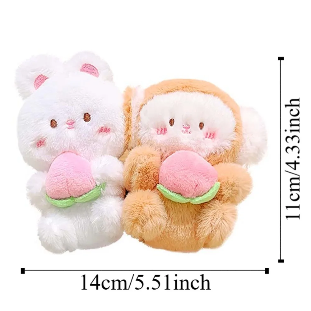 2pcs/set Rabbit Magnetic Otter Keychain Panda Korean Style Cartoon Couple Pendants Turtle Mental Plush Animal Key Buckle Party view 5