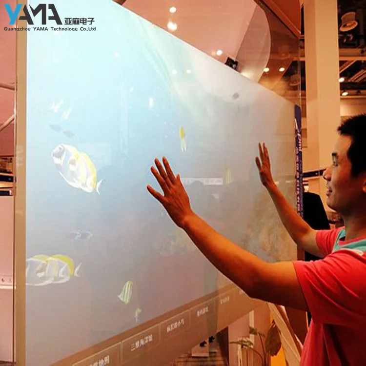 Película de lámina táctil transparente interactiva circular de 100cm de diámetro con tecnología TFL