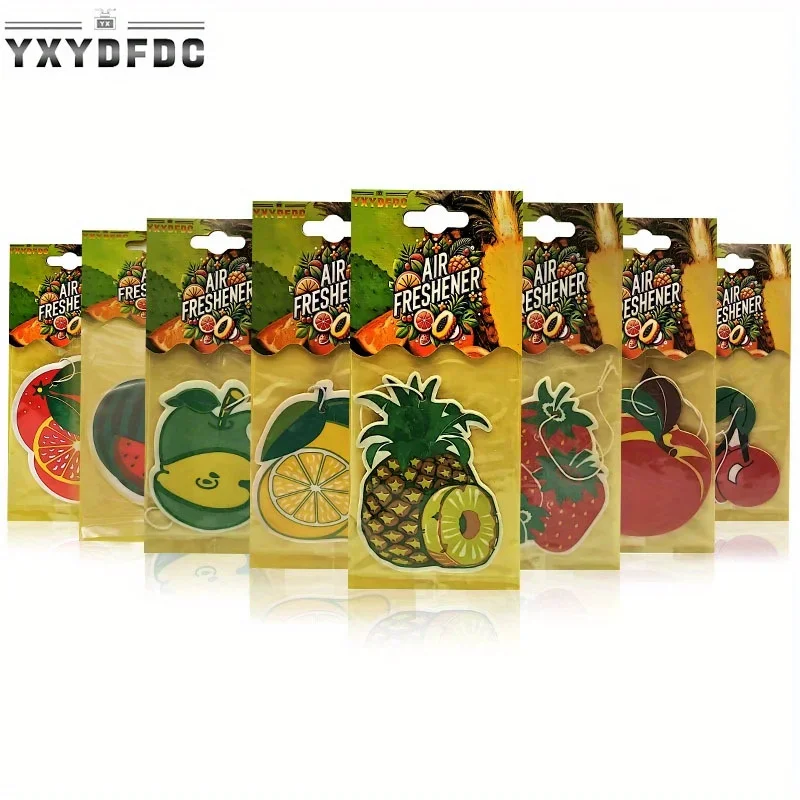 YXYDFDC Car Air Freshener Natural scented tea paper Auto Hanging Vanilla perfume fragrance Fruits car accessories interior