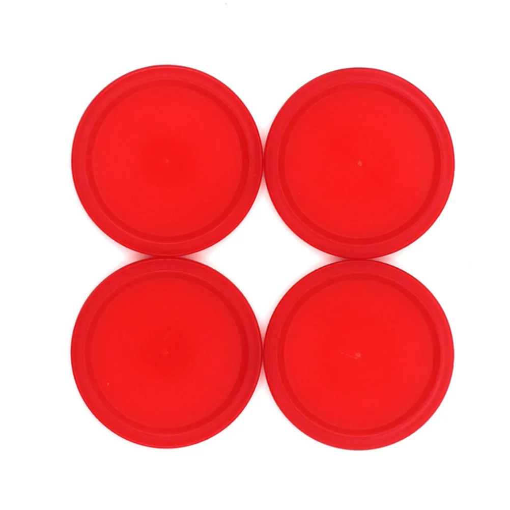 4 peças 50mm empurradores de hóquei de ar pucks substituição para mesas de jogo kit de cabeçalho de goleiros acessórios de equipamentos de hóquei de ar (vermelho)