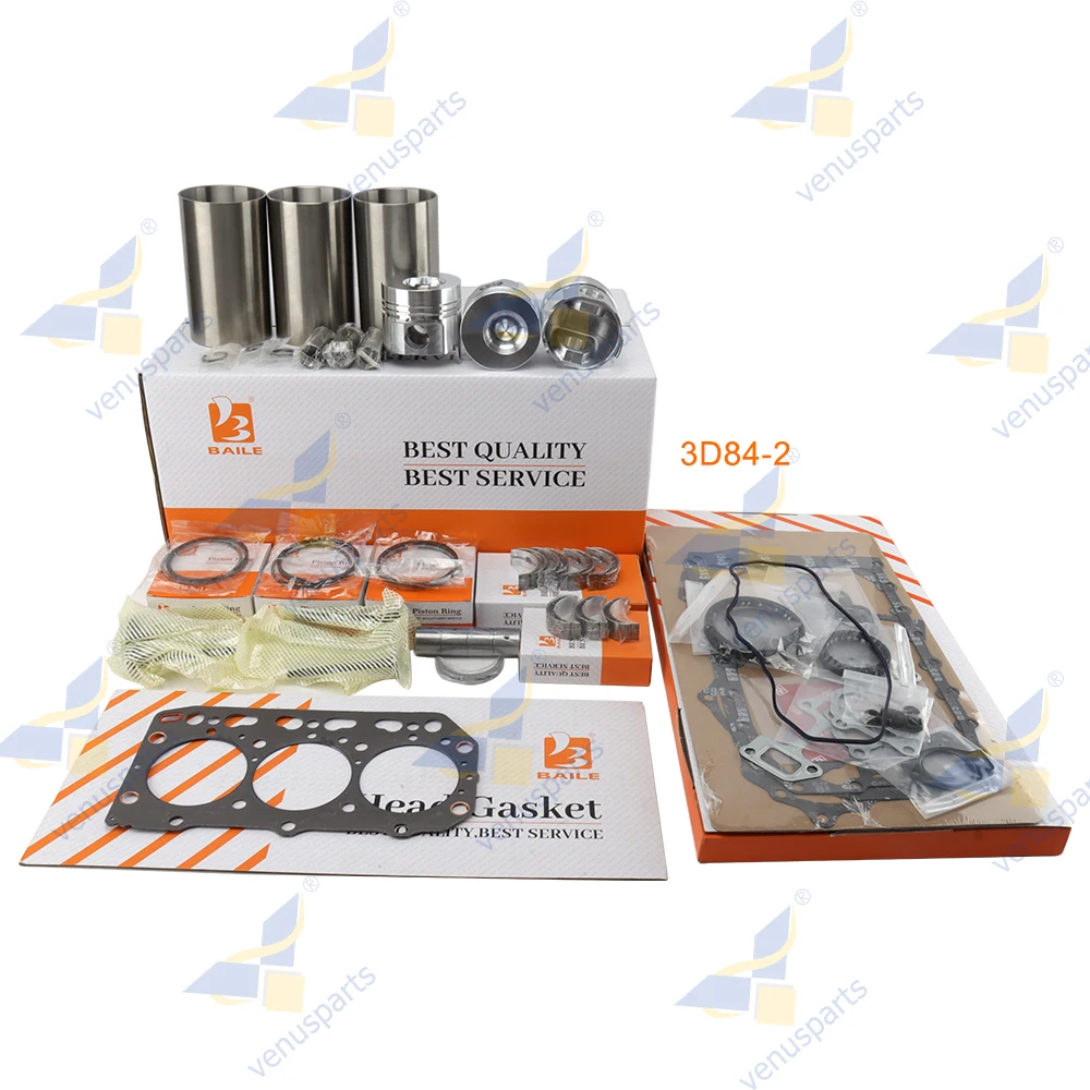 

For Komatsu 3D84-2 Overhaul Rebuild Kit Piston Ring Cylinder Liner Full Gasket Set Engine Parts