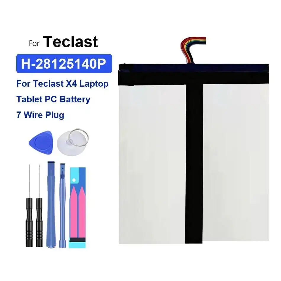 Reliable Power Supply Laptop Battery 6000Mah For Teclast X4 Tablet PC 7 Wire Plug H-28125140P Long-Lasting