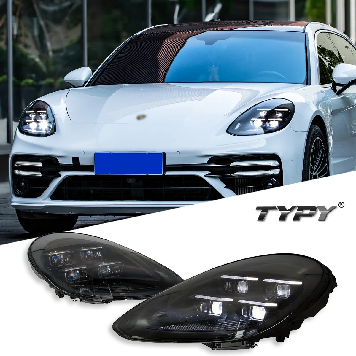 Auto Per Porsche Panamera 971 Faro 2017-2023 Aggiornamento 976 Faro 2025 Modificato Nuovo DRL HA CONDOTTO il Faro Accessori Auto