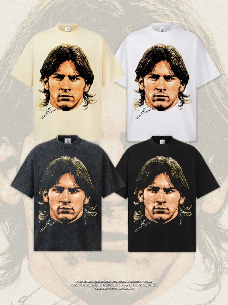 Messi The Goat Signature Graphic Printed T-shirt Men Women Short Sleeve Cotton T-shirt Men's T-shirts 2026 New Men's Clothing