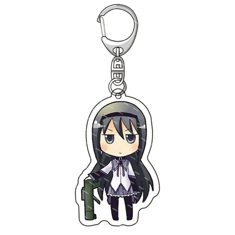 Anime Puella Magi Madoka Magica Acrylic Keychain Figure Miki Sayaka Tomoe Kaname Madoka Akemi Homura Cosplay Bag Pendent Gift