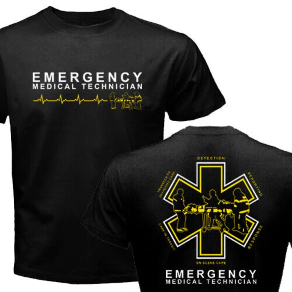 Proud Paramedic EMT Emergency Medical Technician Medic Rescue T-shirt Short Sleeve Casual 100% Cotton Men T Shirt