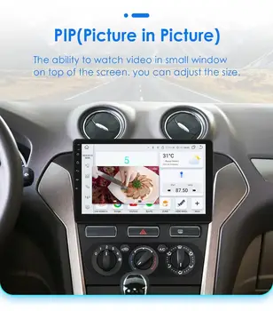 Hizpo 8GB + 128GB 車載智慧系統,適用於 2010-2014 年式福特蒙迪歐,安卓車載收音機,2 DIN 多媒體播放器,支援 CarPlay 和 GPS 導航,立體聲系統 8 最佳銷售 雙DIN福特蒙迪歐 - №3