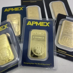 Non-magnetic Gold Bar 1oz/2.5g/5g/10g/20g/50g/100g Sealed packing Copper Bar 24k Gold Plated Bullion Ingot Unique Serial number