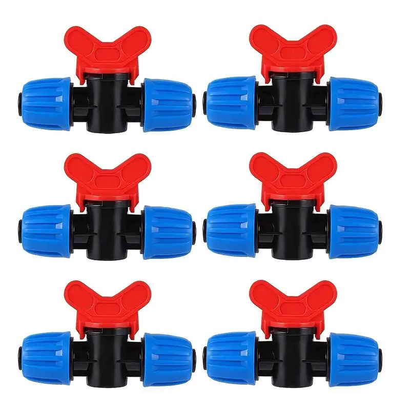 16mm Drip Irrigation Tubing Switch Valve 12 Inch Stop Valve for Automatic Water Flow Garden Lawn Irrigation Greenhouse Setup