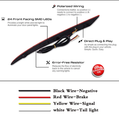 Imagen 2 del producto 2xCar luz reflectora de parachoques trasero para Ford Mondeo Fusion 2013 2014 2015 2016 2017 2018 lámpara de señal de giro dinámica luz de freno trasero