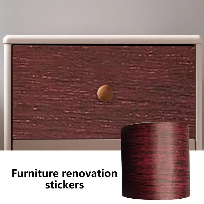 Cinta de renovación autoadhesiva con textura de madera, accesorio de reparación de muebles impermeable para puertas, pegatinas de muebles de grano de madera