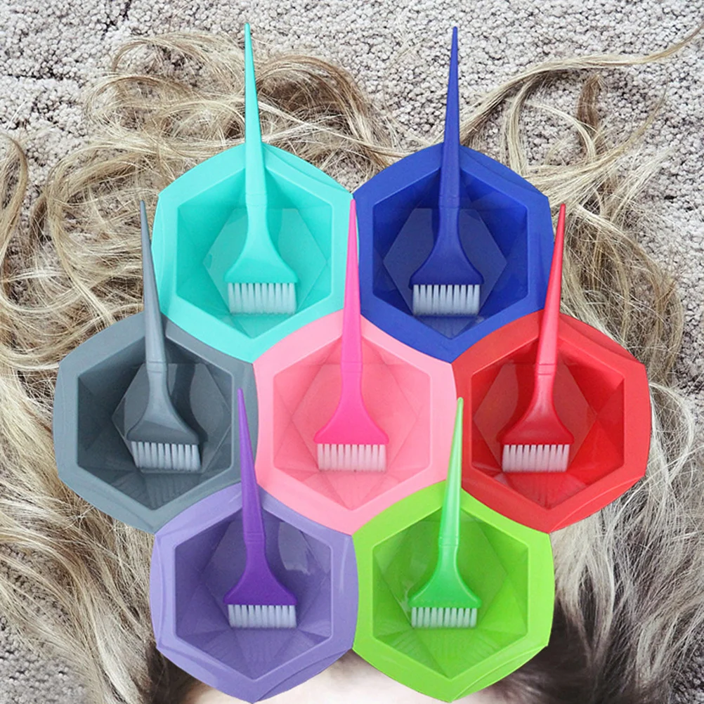 

14 шт., набор мисок для окрашивания волос, прочные миски для окрашивания волос, набор кистей, принадлежности для салона, моющиеся, многоразовые, легко держать, практичное смешивание