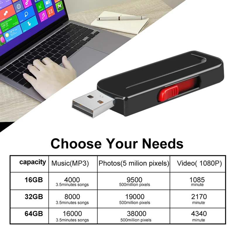 Clé USB Push-pull en métal, clé USB 16 go 32 go 64 go 128 go, clé USB, clé USB, disque U