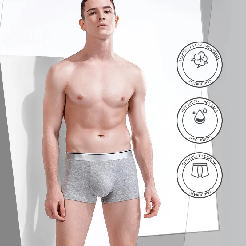 8pcs/Herren unterwäsche sexy Herren Boxershorts einfarbig schwarz Schritt Baumwolle atmungsaktiv robuste Herren unterwäsche plus Größe L-5XL