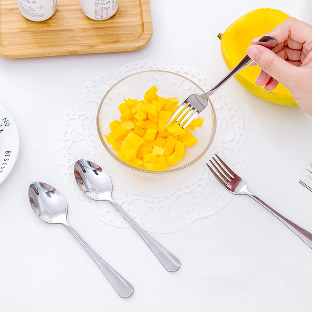 

6pcs Kids Cutlery Set Stainless Steel Forks Spoons Toddler Utensils Dishwasher Safe Travel School Lunch