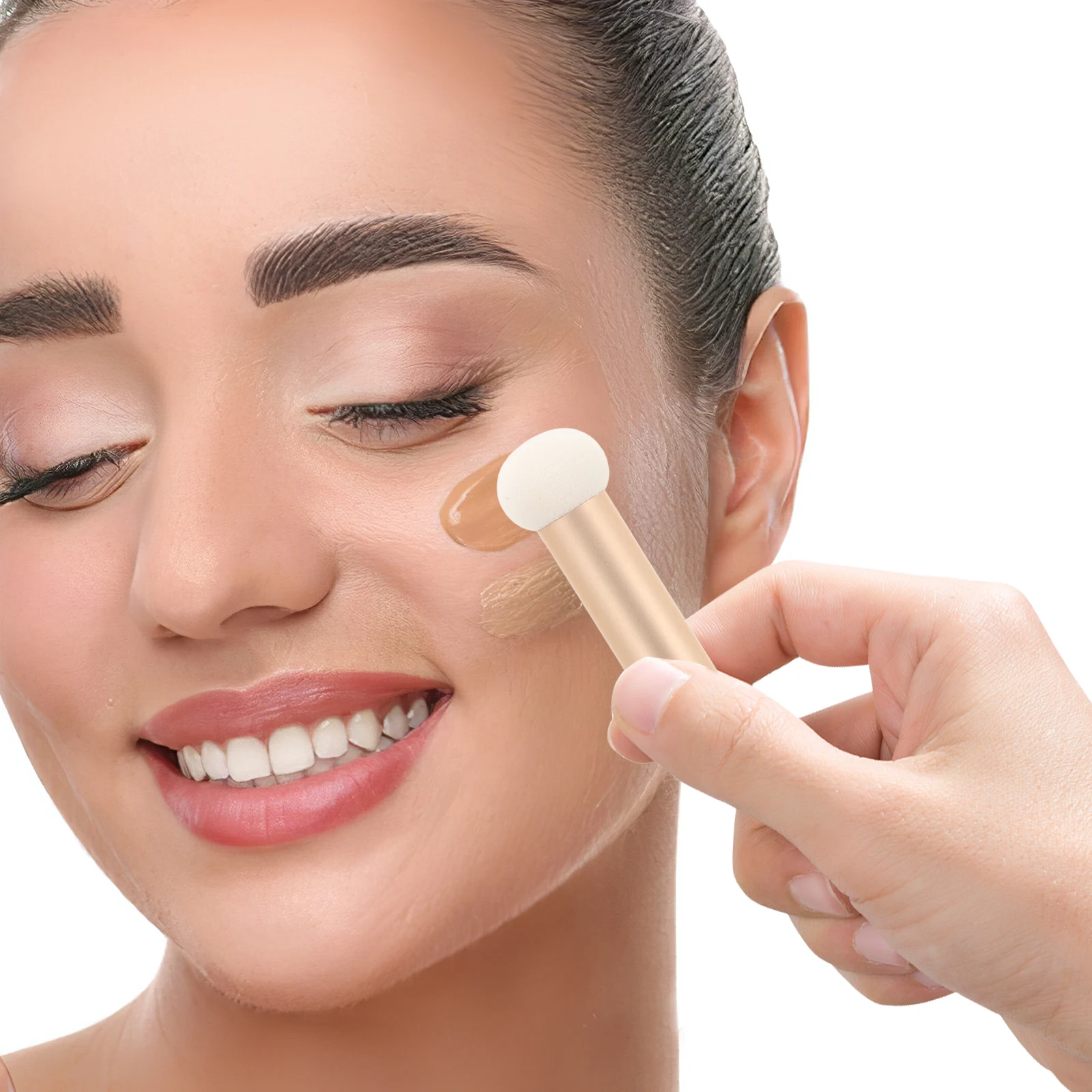 5 قطعة فرشاة المخفي فرشاة للمكياج مجموعة مسحوق الأنف كونتور للنساء الجلد ودية عالية الكثافة الأساس قضيب المحمولة