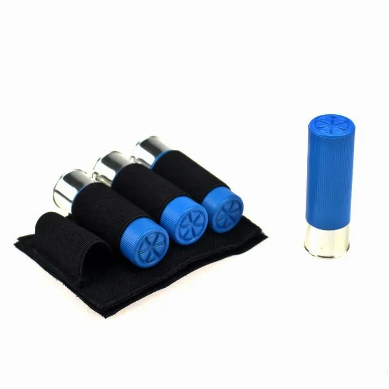 2/4 redondo rifle estoque escudo titular buttstock munição bolsa espingarda 12ga arma de brinquedo bala revista transportadora adesivo remendo organizador