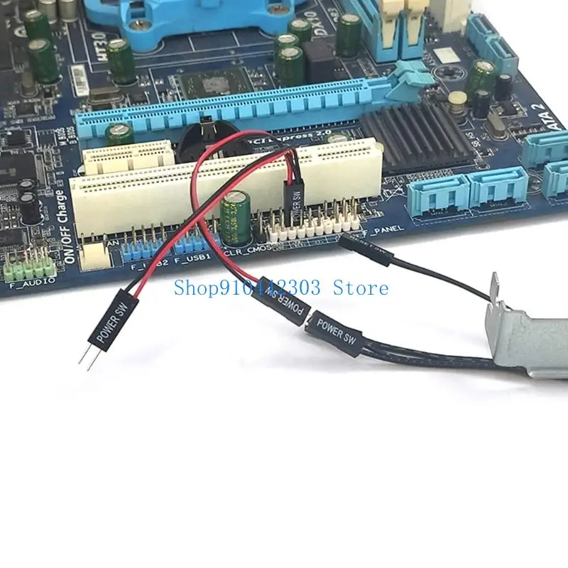 L4MD Double Boot Motherboards Power Switches Splitter Cable For External Computer Case Control