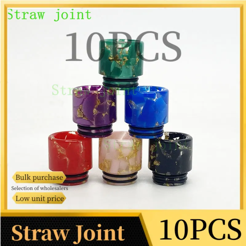 10pcs 810 Random Color Resin Straw Joint