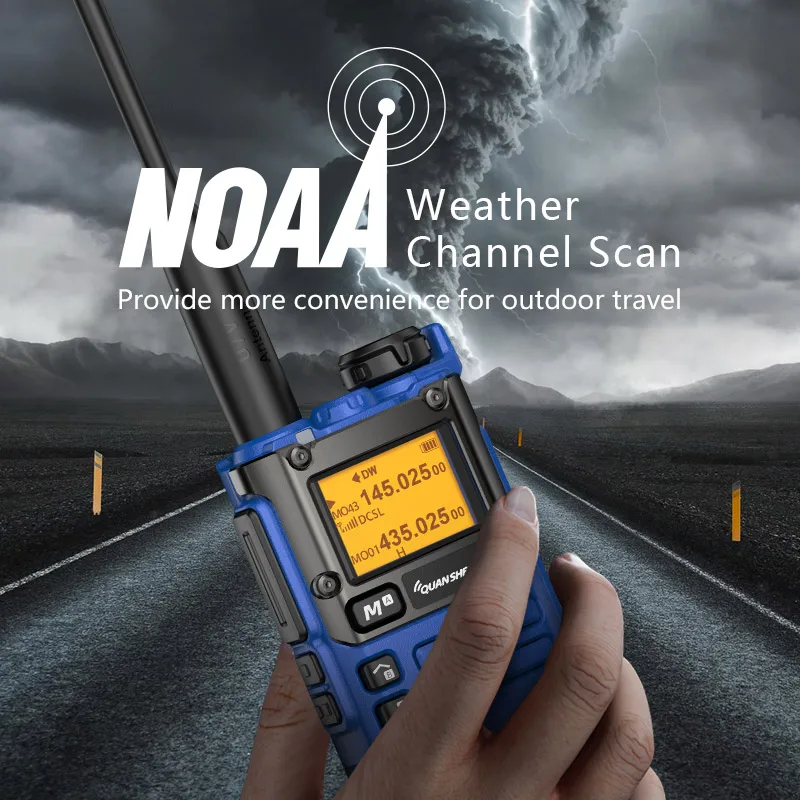 Quansheng UV-K6 walkie talkie 5W Air band Radio tyep C Charge UHF VHF DTMF FM Scrambler NOAA ความถี่ไร้สายสองทางวิทยุ CB