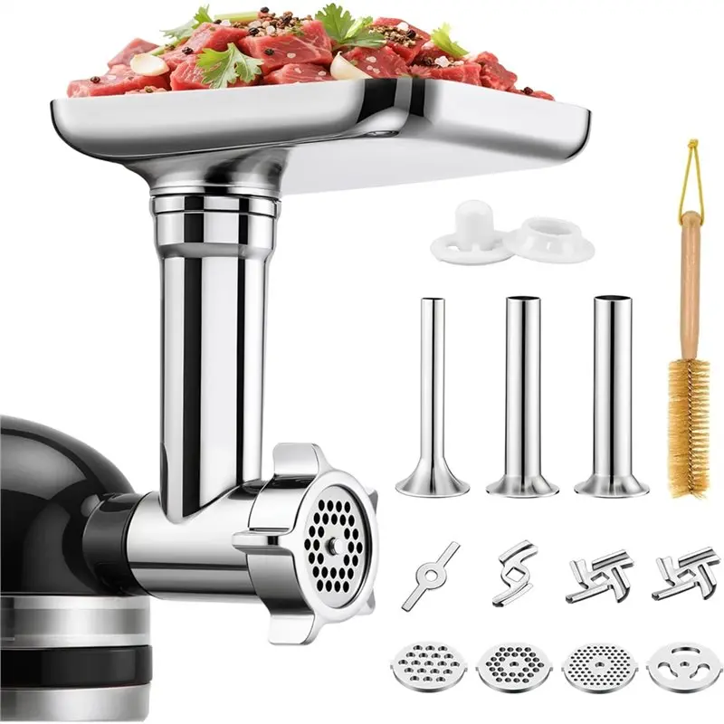 

EMECE-Насадка для миксера Kitchenaid - металлическая мясорубка, насадка для приготовления колбас, совместимые с Kitchenaid запчасти