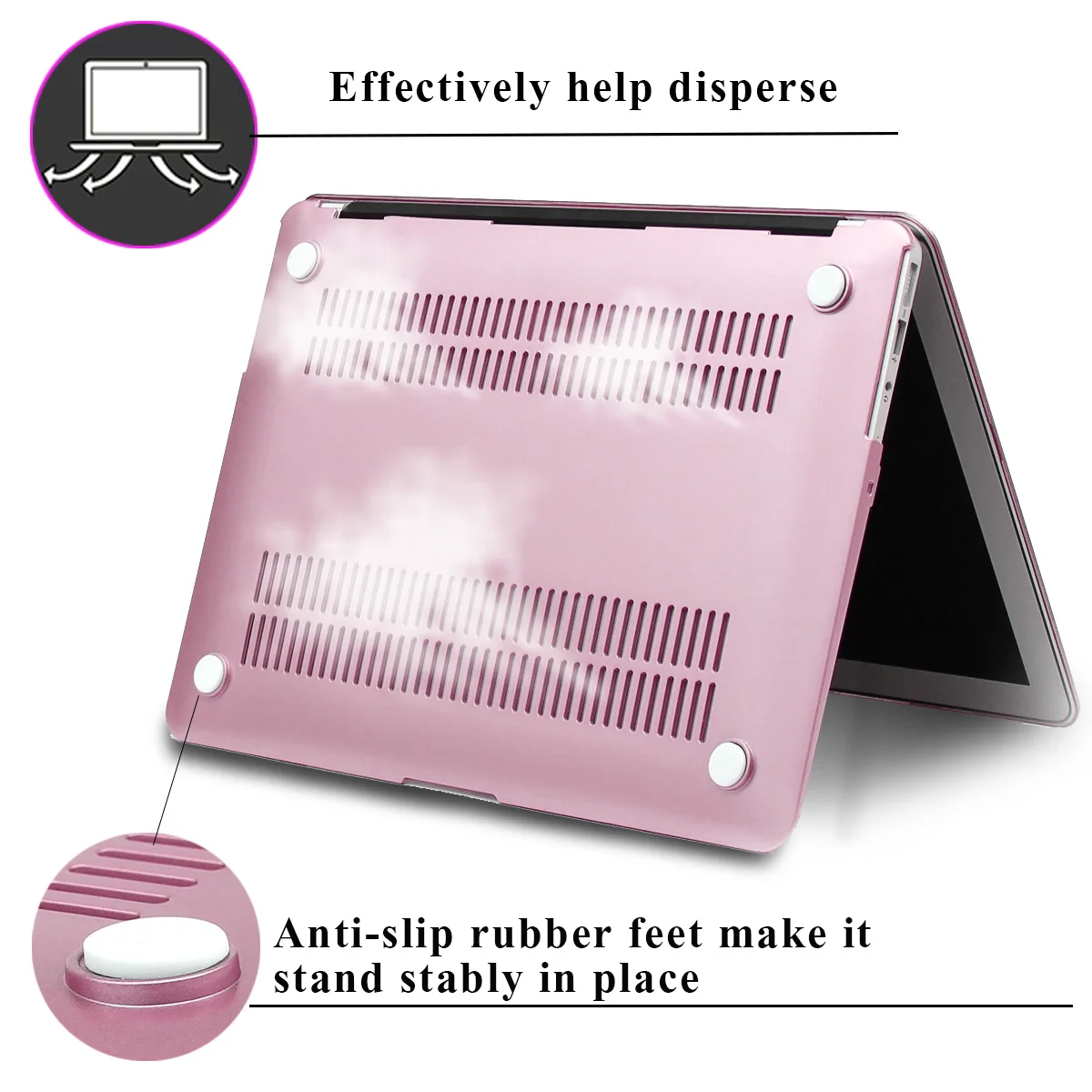 Case for Apple Macbook Air 11/13 Inch/Pro 13/15/16/12 Rubberized Matte Rose Gold Laptop Cover Hard Shell + US Keyboard Skin