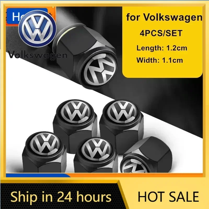 

VW New 5pcs Metal Car Wheel Tire Valve Caps Stem Case Covers For VW Volkswagen Golf Polo Passat Tiguan Touran Jetta Auto Accesso