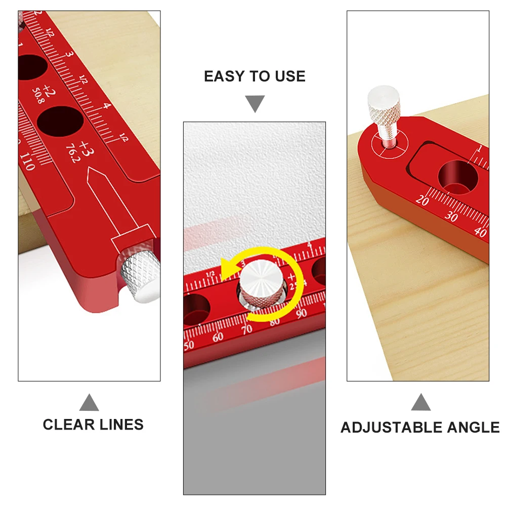 Aluminum Alloy Compass Circular Drawing Tools Lightweight Compact Marking Gauge for Woodworking Carpentry Accurate Lines Easy to