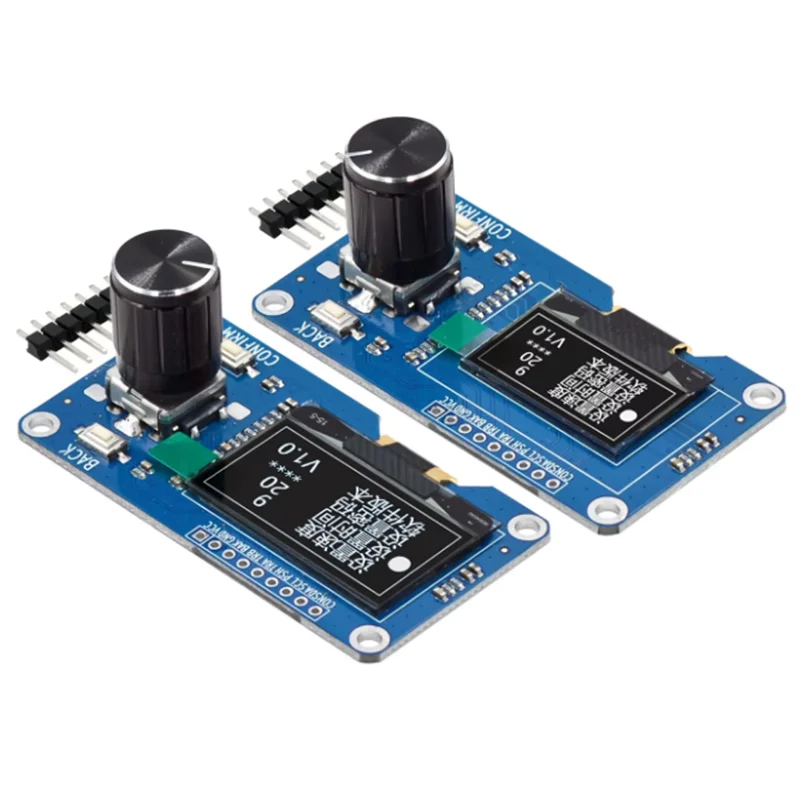 0.96 1.3 inch white oled display screen combined with EC11 rotary encoder module IIC interface for arduino